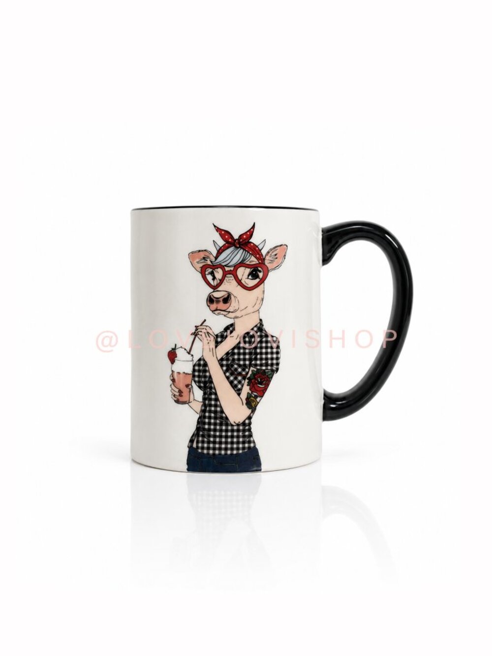 Collectible | Hipster Pig Mug Signature Housewares Oversized Coffee 17.5 oz Tats